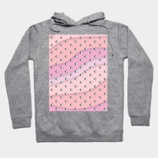 Pink Waves Aesthetic Retro Stars / VSCO Stars Hoodie